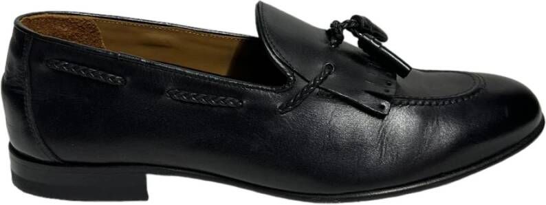 Marechiaro 1962 Zwarte leren mocassins met kwastjes Black Heren