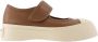 Marni Low-Top Sneakers Mary Jane Sneakers Leather Brown in bruin - Thumbnail 1