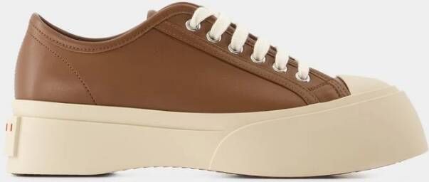 Marni Bruin Leren Veterschoenen Brown Dames