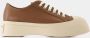 Marni Bruine Leren Sneakers met Contrasterende Details Brown Dames - Thumbnail 8