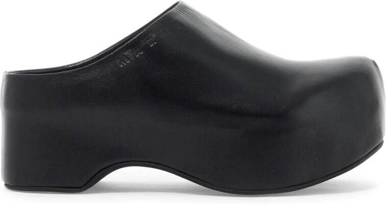 Marni Chunky Clog Sabot met Houten Platform Black Dames