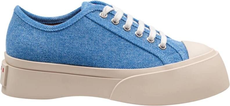 Marni Denim Blauwe Veterschoenen Blue Dames