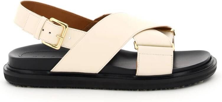 Marni Flat Sandals White Dames