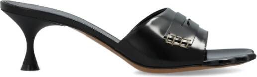 Marni Gehakte pantoffels Black Dames