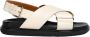 Marni Iconische leren sandalen met kruisband White Dames - Thumbnail 12