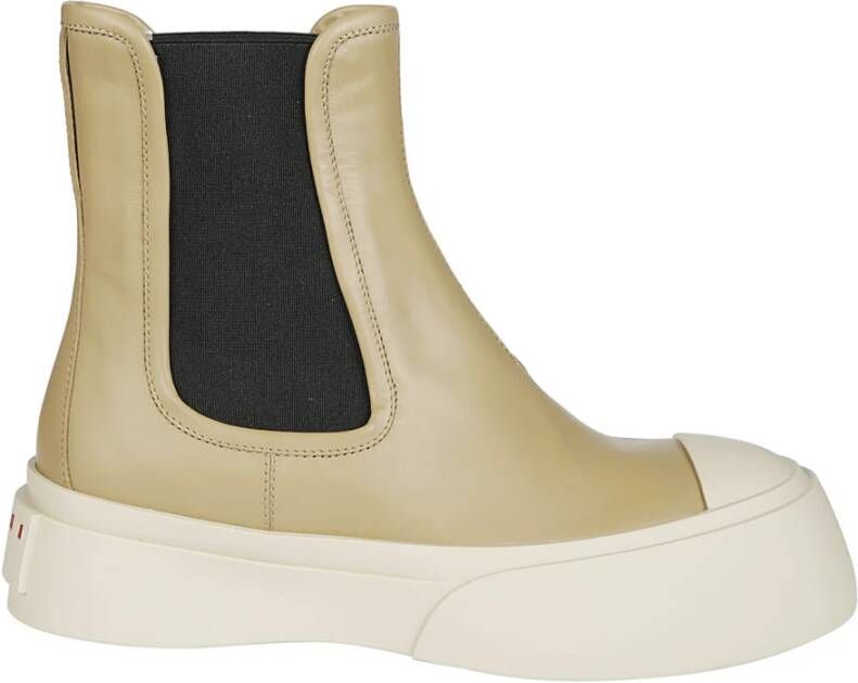 Marni Klassieke Chelsea-laars voor heren Beige Dames