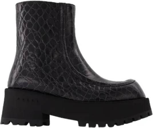 Marni Leather boots Black Dames