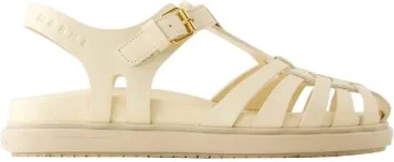 Marni Leather sandals Beige Dames