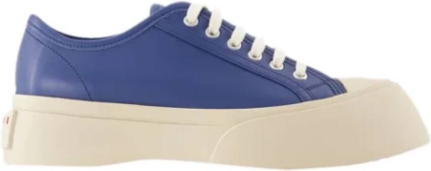 Marni Leather sneakers Blue Heren