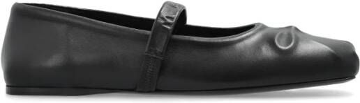 Marni Leren balletflats Black Dames