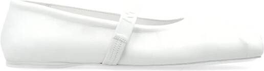 Marni Leren balletflats White Dames