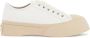 Marni Leren Pablo Sneakers met Stoffen Detail White Dames - Thumbnail 1