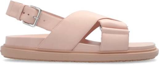 Marni Leren sandalen Pink Dames