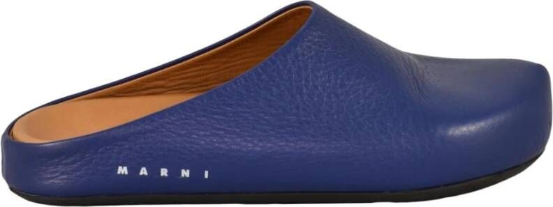 Marni Leren schoenen met rubberen zool Blue Heren