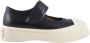 Marni Leren Sneakers met 100% Rubberen Zool Black Dames - Thumbnail 1