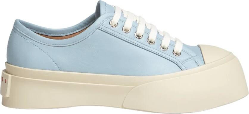 Marni Luxe Lage Top Veterschoenen Blue Dames