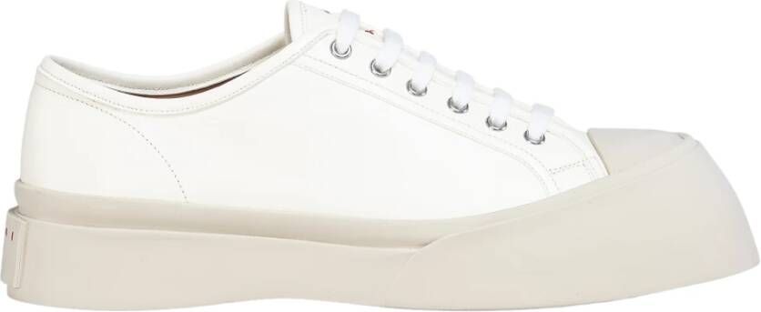 Marni Witte Sneakers Regular Fit Geschikt voor Alle Temperaturen 100% Leer White