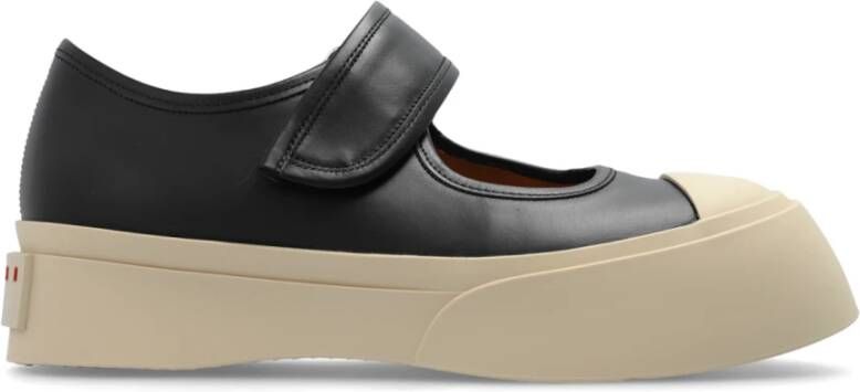 Marni Chunky Slip-On Touch Strap Sandalen Black Dames