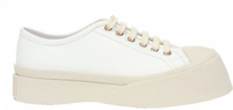 Marni Witte Sneakers Regular Fit Geschikt voor Alle Temperaturen 100% Leer White