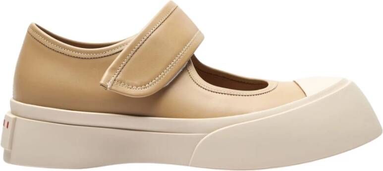 Marni Platform Mary Jane Sneakers Beige Dames