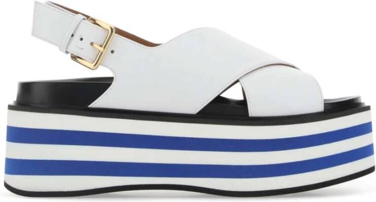 Marni Platte Sandalen voor Vrouwen White Dames