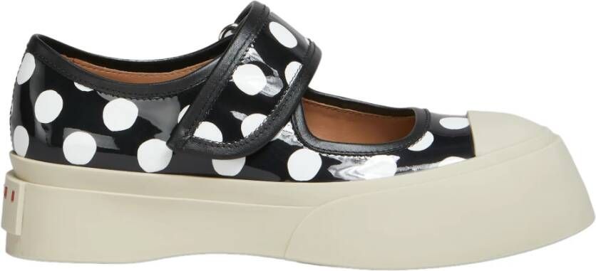 Marni Polka Dot Platform Sneakers Black Dames