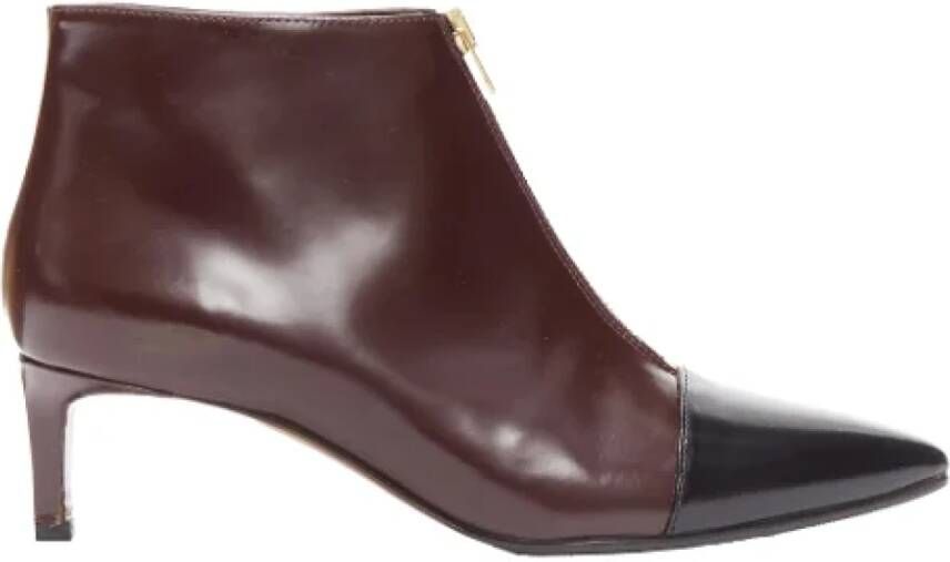 Marni Pre-owned Leather boots Brown Dames