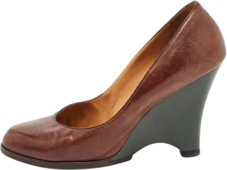 Marni Pre-owned Leather heels Brown Dames