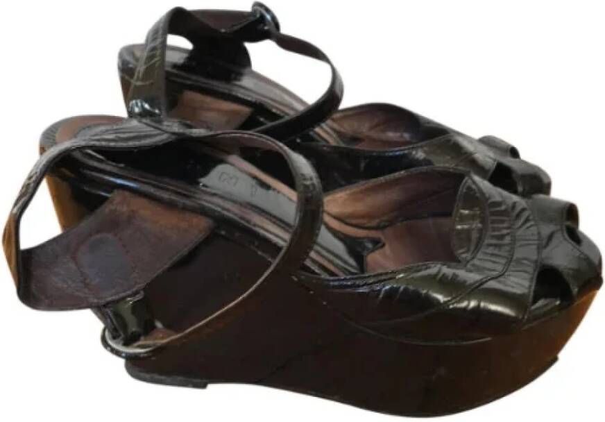 Marni Pre-owned Leather sandals Black Dames