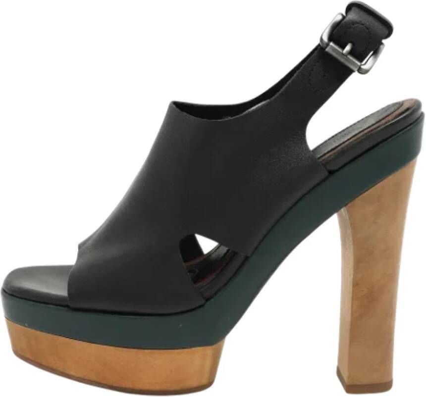 Marni Pre-owned Leather sandals Black Dames