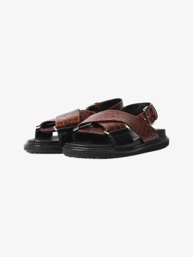 Marni Pre-owned Leather sandals Brown Dames