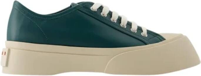 Marni Pre-owned Leather sneakers Green Heren