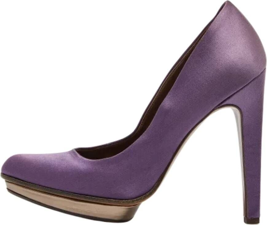 Marni Pre-owned Satin heels Purple Dames