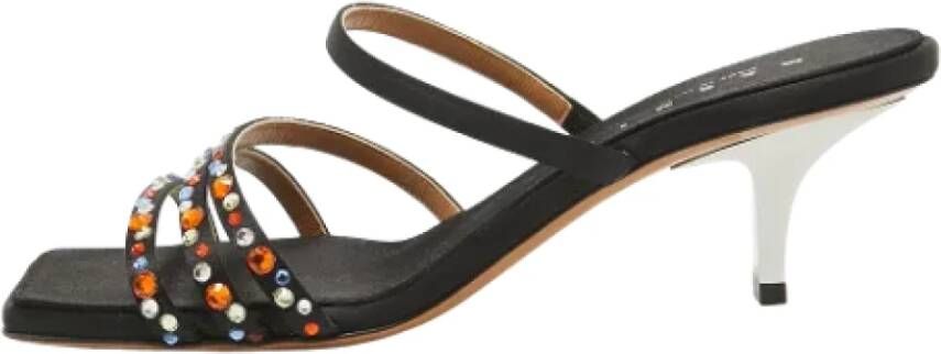 Marni Pre-owned Satin sandals Black Dames