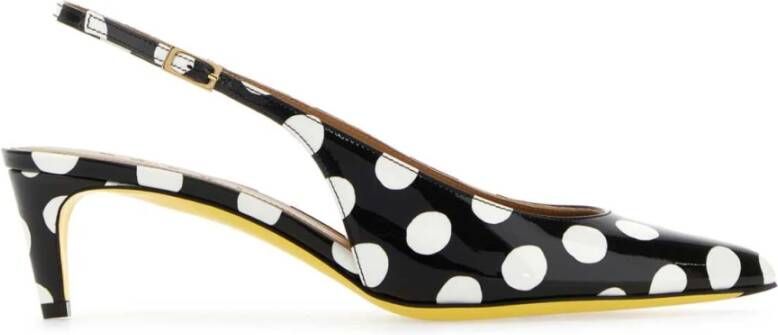 Marni Zwarte Lakleren Slingback Pumps Black Dames