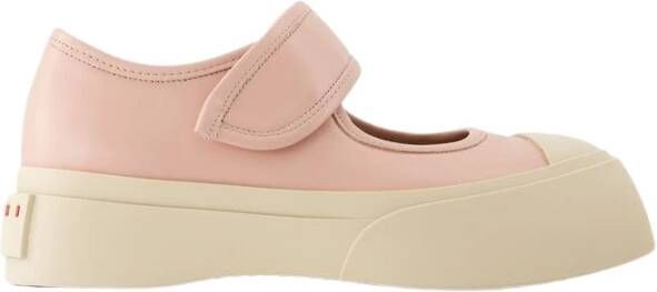 Marni Lage-top sneaker Mary Jane Sneakers Leather Pink in roze