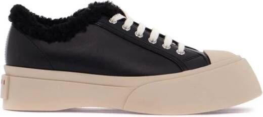 Marni Sherpa-gevoerde Sneaker met Bontvoering Black Dames