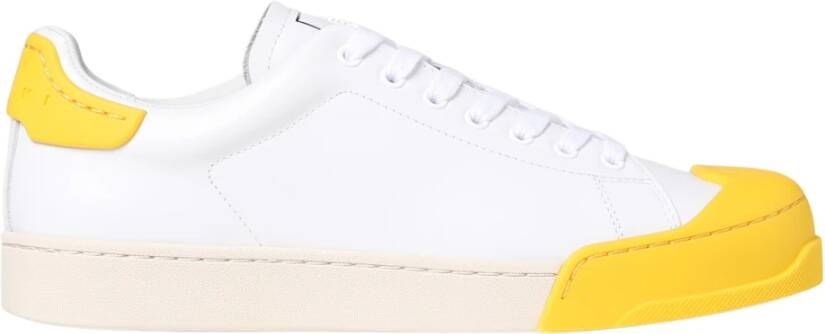 Marni Witte Leren Lage Sneakers Ss23 Wit