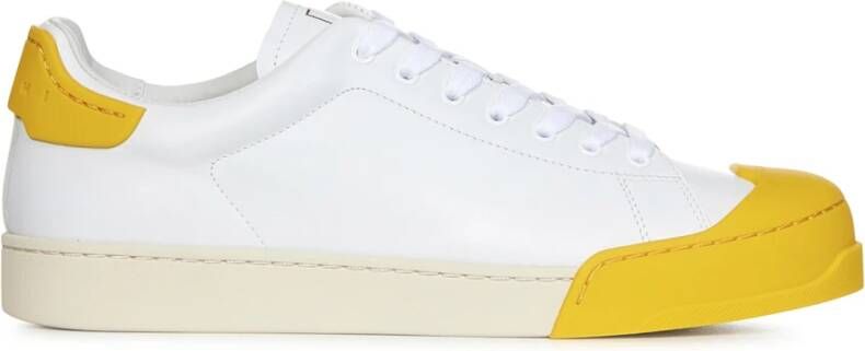 Marni Witte Leren Lage Sneakers Ss23 Wit Heren