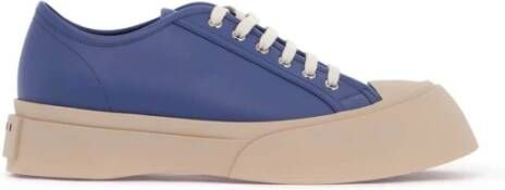 Marni Stijlvolle Leren Pablo Sneakers Blue Heren