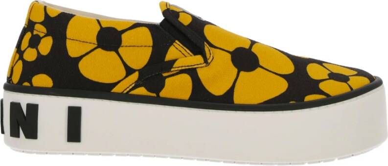 Marni Stijlvolle Printed Slip On Sneakers Zwart Dames