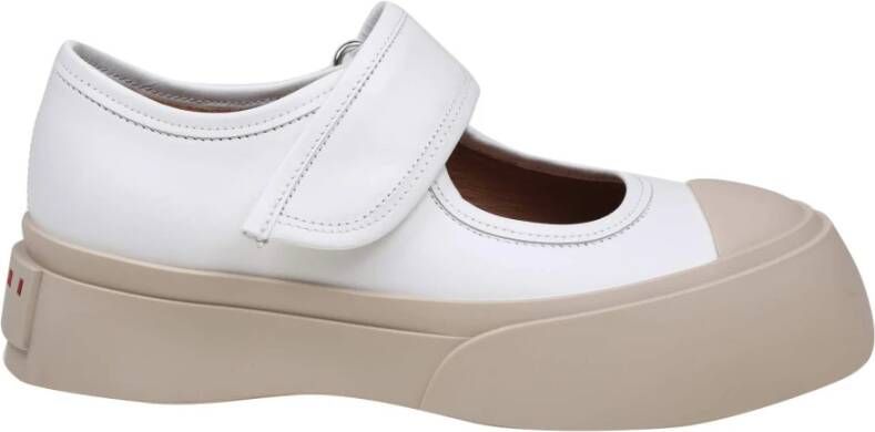 Marni Witte Leren Mary Jane Schoenen White Dames