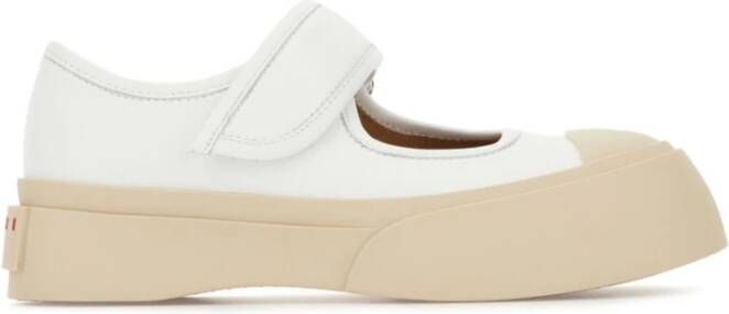 Marni Witte Sneakers met Touch-Strap Sluiting White Dames