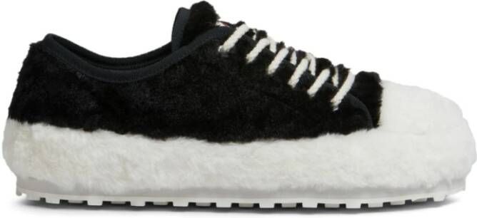 Marni Witte Sneakers Teddy Shearling Bicolor White Heren