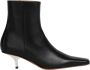 Marni Zilveren Stiletto Hak Leren Laarzen Black Dames - Thumbnail 2