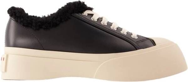 Marni Zwarte Sneakers met Faux-Shearling Voering Black Dames