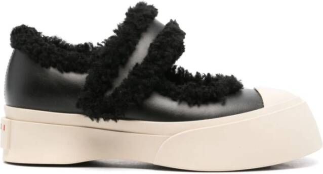 Marni Zwarte Sneakers met Shearling Voering Black Dames