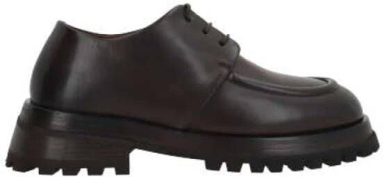 Marsell Donkerbruine platte derby schoenen Brown Heren