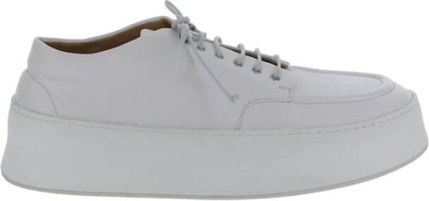 Marsell Gelooide Leren Veterschoenen White Heren