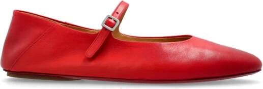 Marsell Leren Ballerina's Strascico Red Dames